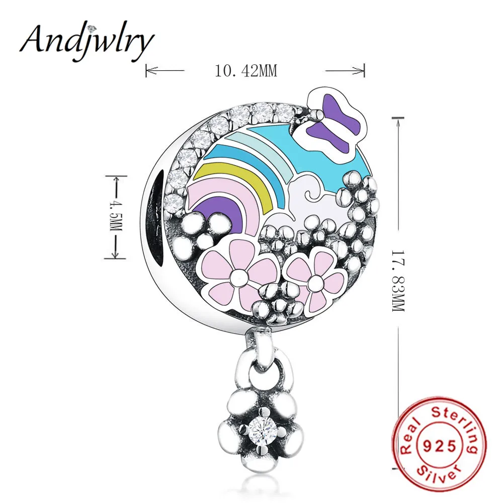 Женский браслет из серебра 2019 пробы с подвеской в виде цветка | Украшения и