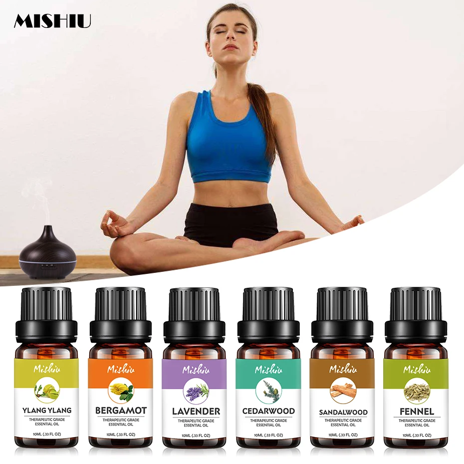 Mishiu чистое эфирное масло увлажнитель ароматерапия эвкалипта бумажная мята