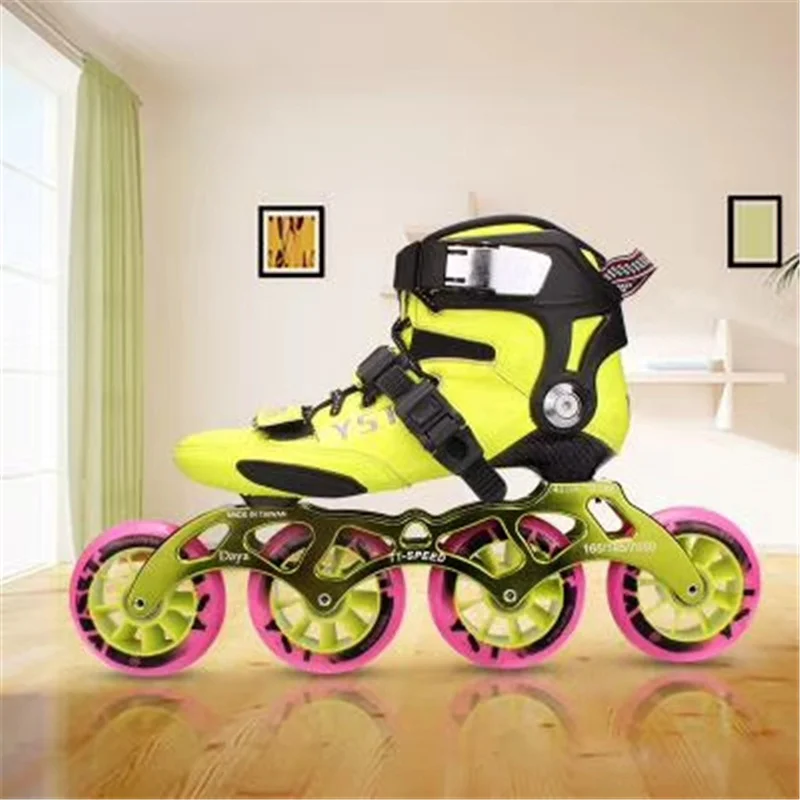 3X110mm углеродного волокна для детей Скорость коньки Patines 3 колеса 110 мм шины гонки