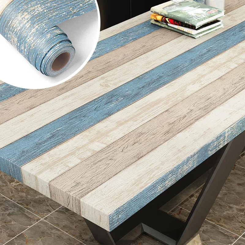 

Waterproof Self Adhesive Wallpaper Vinyl Contact Paper Wood Wallpaper For Bedroom Wardrobe Sticker Furniture Home Improvement