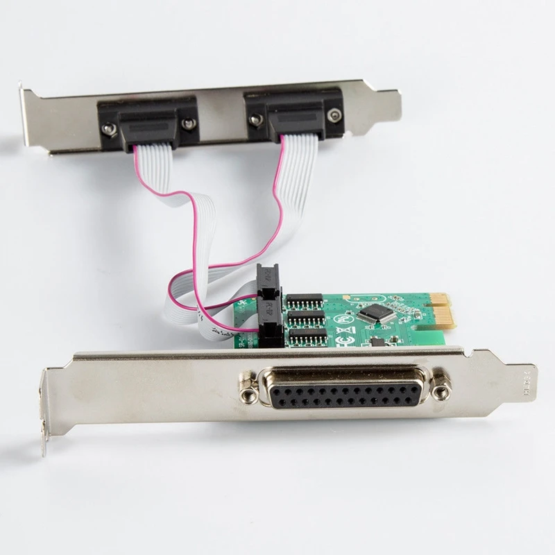 AAAJ-2Port RS-232 Serial Port +1 DB25 Printer Parallel Pci-E Pci Card Adapter XR | Компьютеры и офис