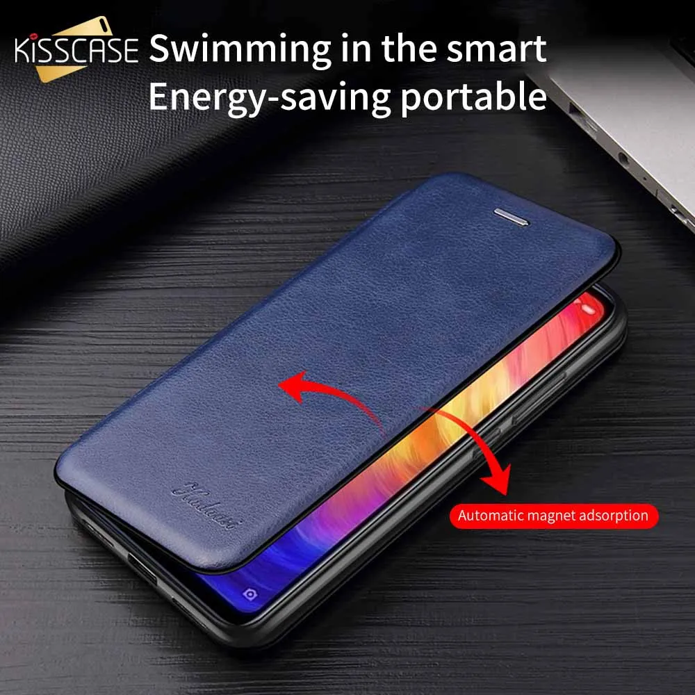 KISSCASE Магнитный адсорбционный кожаный чехол для Redmi Note9 7 Coque Note7 Pro 8 7A 6pro 9 9C Xiaomi MI 9T