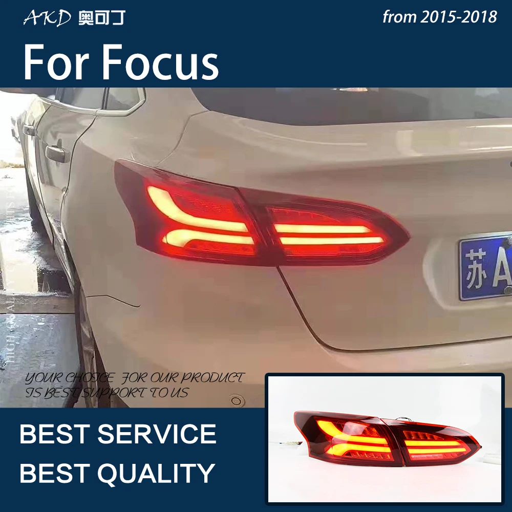 

AKD Car Styling For Focus 2015-2018 LED Dynamic Taillight Rear Fog Lamp Turn Signal Light Highlight Reversing and Brake