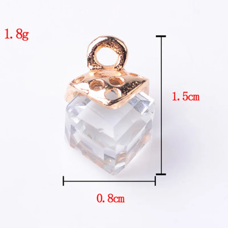 Meetee 10/30 шт. 8 мм * 14 модная Хрустальная стеклянная пуговица металлический стержень