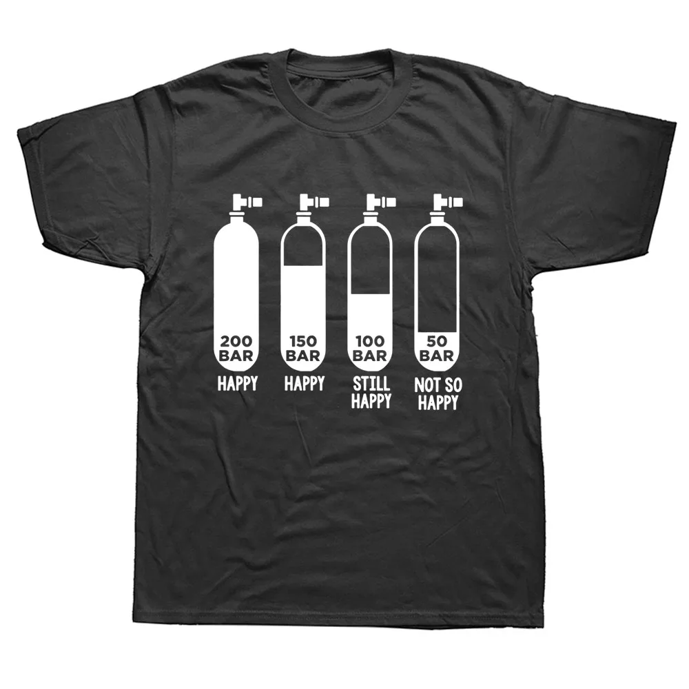 Diver 200 бар Забавные футболки Для мужчин летняя хлопковая Футболка Harajuku короткий