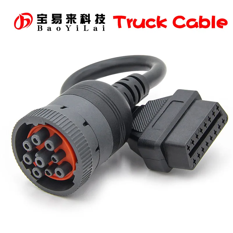

Truck Cable OBD1 to OBD2 for J1939 9Pin female to OBD2 16Pin