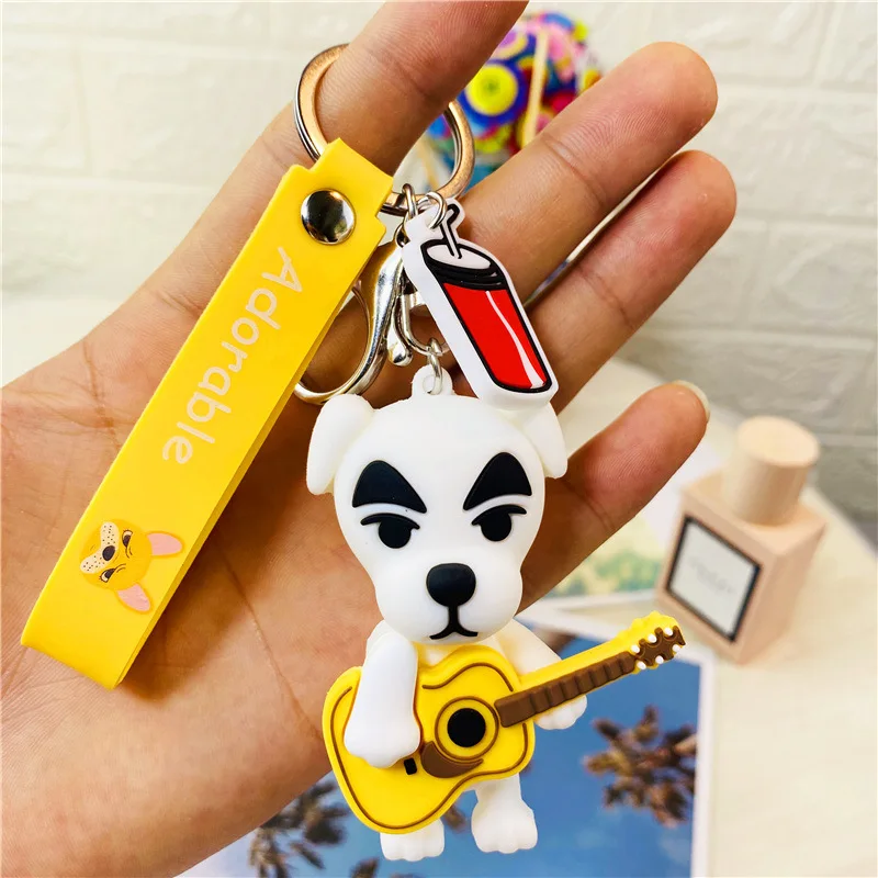 Брелок для ключей в виде животных 3d-брелок на рюкзак силиконовый кулон собаки