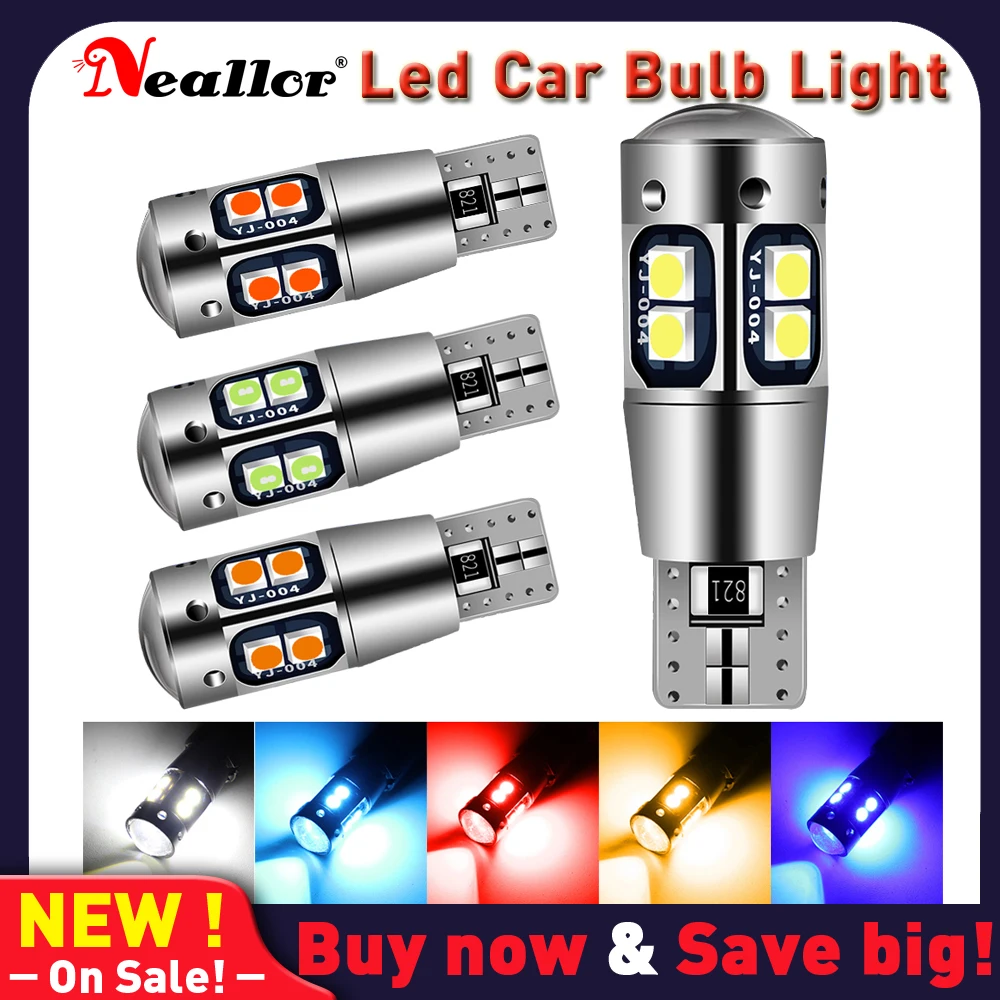 

2 шт., Сверхъяркие светодиодные лампы T10 W5W WY5W 2825 Canbus