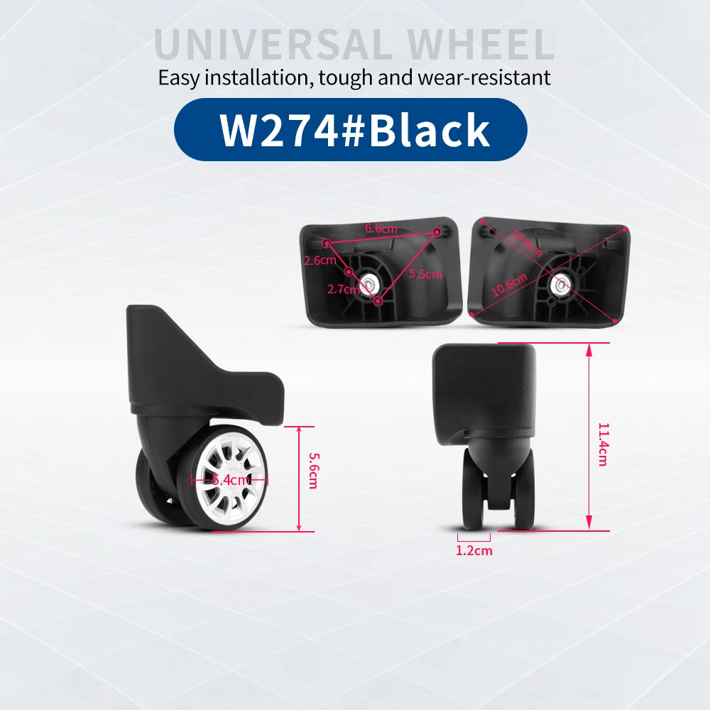 TANGYIPIN W274 Luggage wheel replacement accessories trolley case password suitcase repair detachable universal non-slip wheels