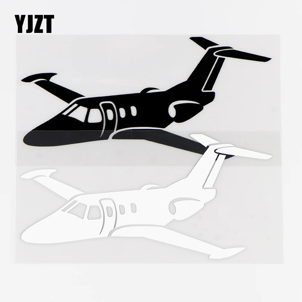 

YJZT 15,3 × 7,5 см виниловые Стикеры для автомобиля коммерческого самолета индивидуальный декор черный/серебристый 10A-0510