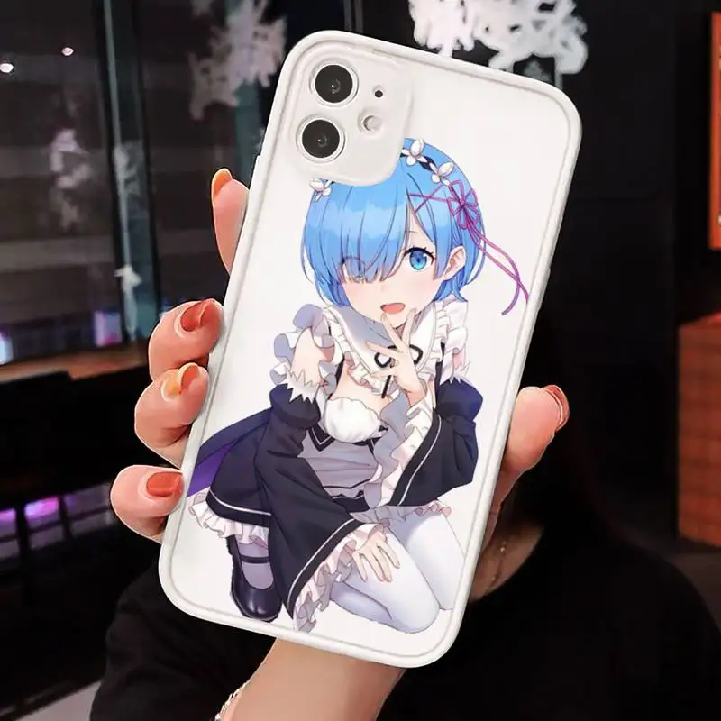 

Re Life in a different world from zero Phone Cases Matte Transparent for iPhone 7 8 11 12 s mini pro X XS XR MAX Plus cover