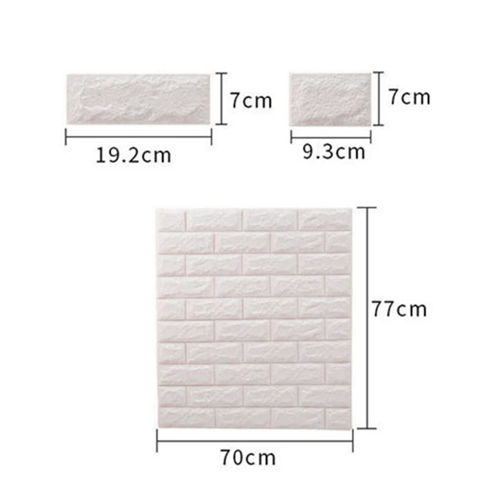 

5pcs Self-adhesive 3D Wall Stickers Imitation Brick Bedroom TV Background Wall DIY Decorative Foam Moisture-proof Wall Paper