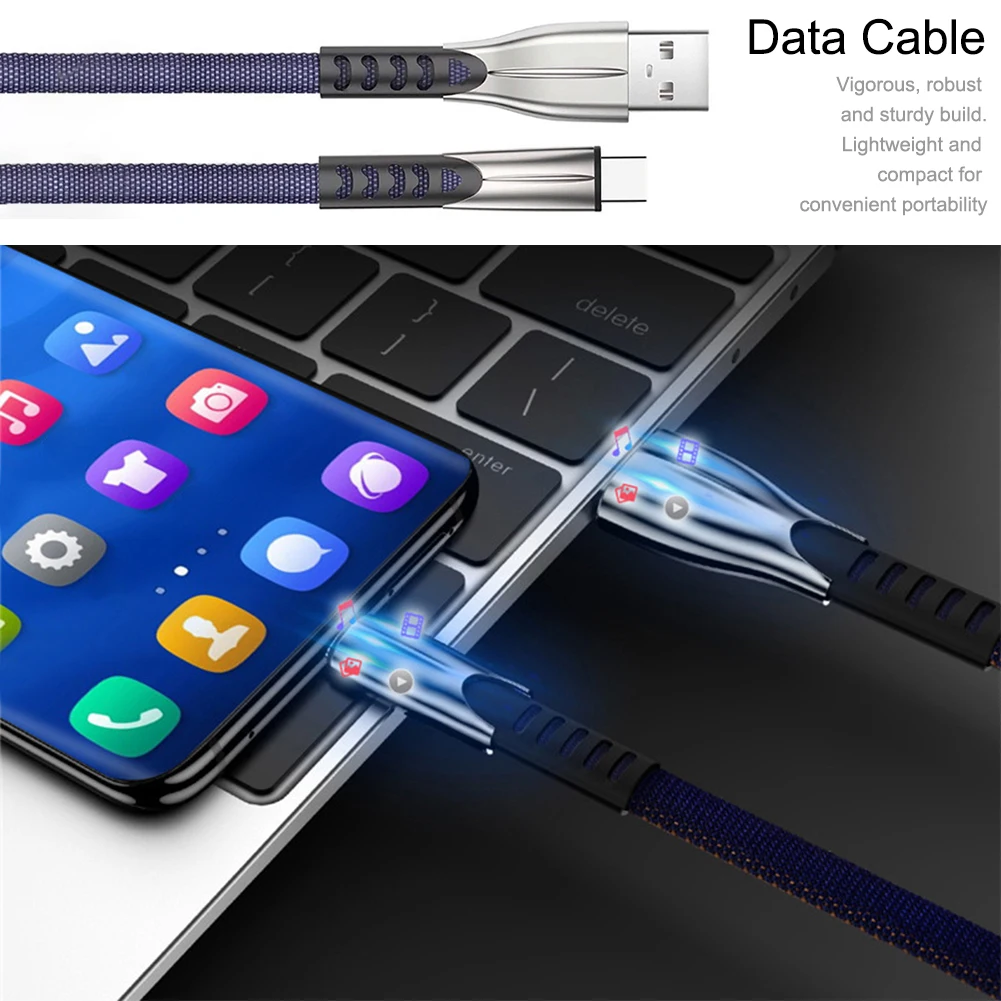 1 2 метров стабильное гибкое быстрое зарядное устройство Эластичный кабель для