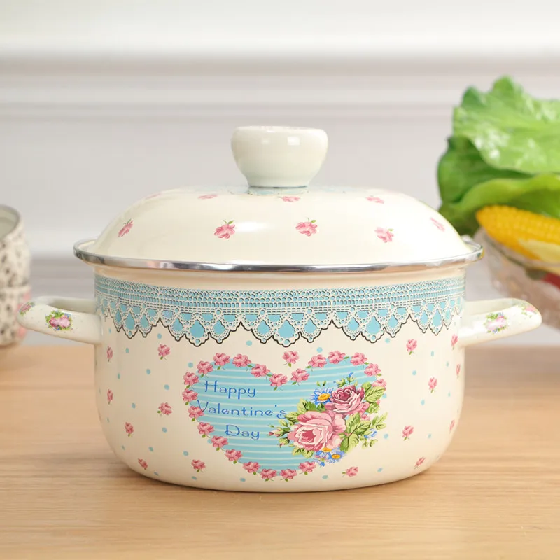 Новое разнообразие размеров Современная Толстая круглая китайская эмаль суп