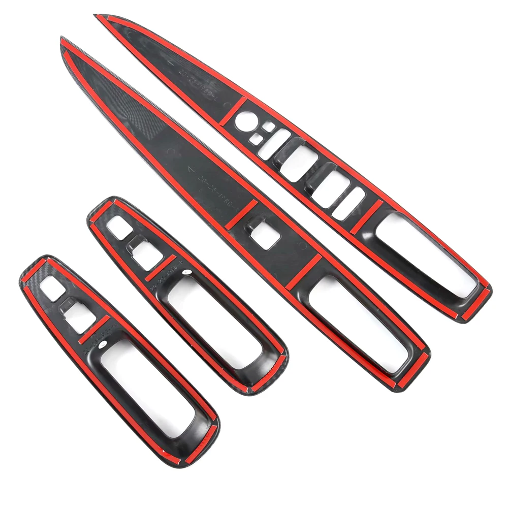 

Fit for Hyundai Elantra Avante i30 2021 Car Accessories Interior Decoration ABS Door Armrest Window Lift Switch Cover 4pcs LHD