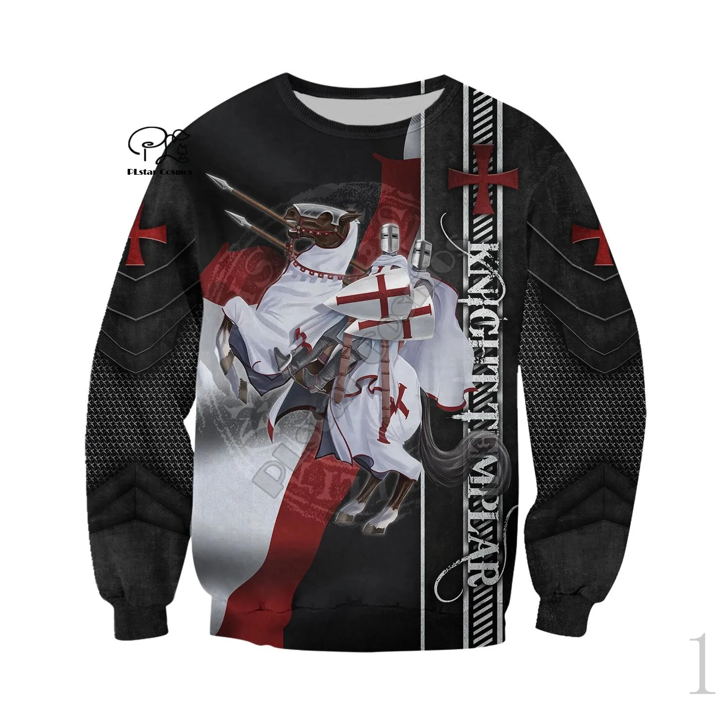 

PLstar Cosmos 3DPrint Cross Knights Templar Jesus Armor Unisex Men/Women Harajuku Streetwear Funny Hoodies/Sweatshirt/Zip Style8