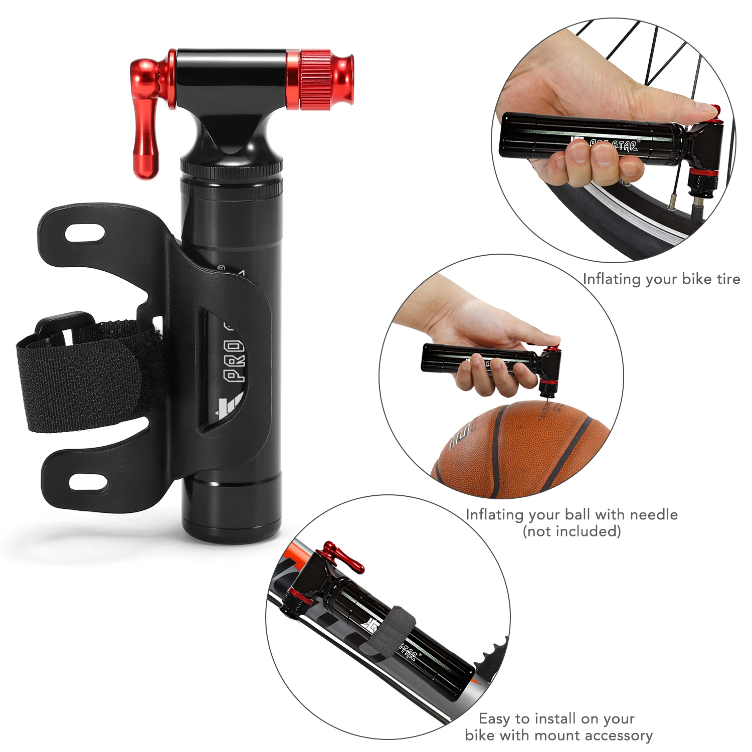 Ручной насос для велосипеда велосипедный CO2 шин портативный Presta Schrader экстренный