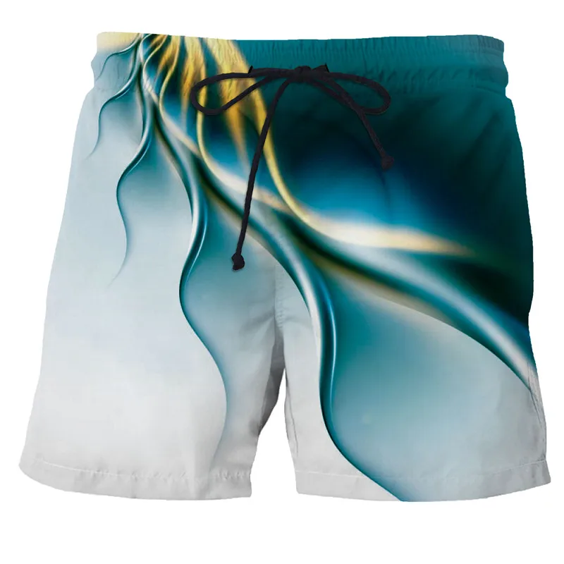 

Мужские пляжные шорты с 3D-принтом, одежда для плавания и серфинга, цифровые Пляжные штаны с геометрическим рисунком, пляжные шорты в стиле Х...