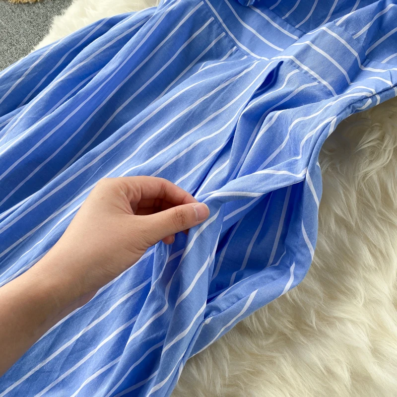 Женское асимметричное платье в полоску SINGRAIN винтажное длинное трапеция с