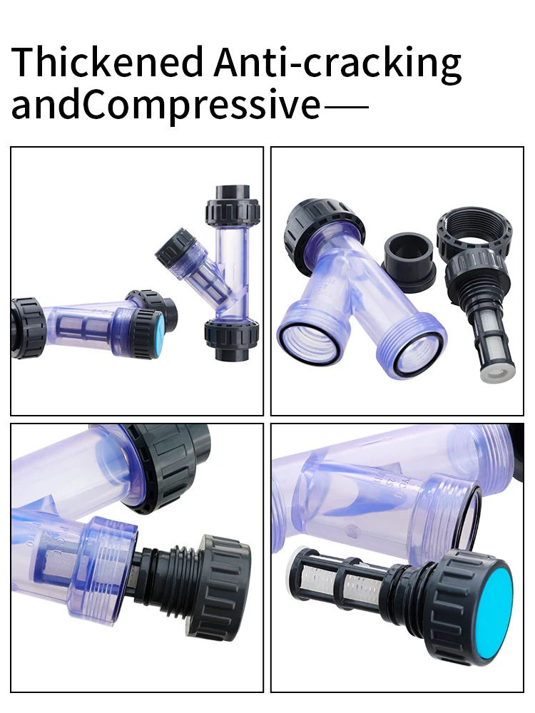 Y Shape Screen Water Filter DN20 for Drip Irrigation PVC Inline Sediment Strainer Protect Emitters From Rust Sand | Дом и сад