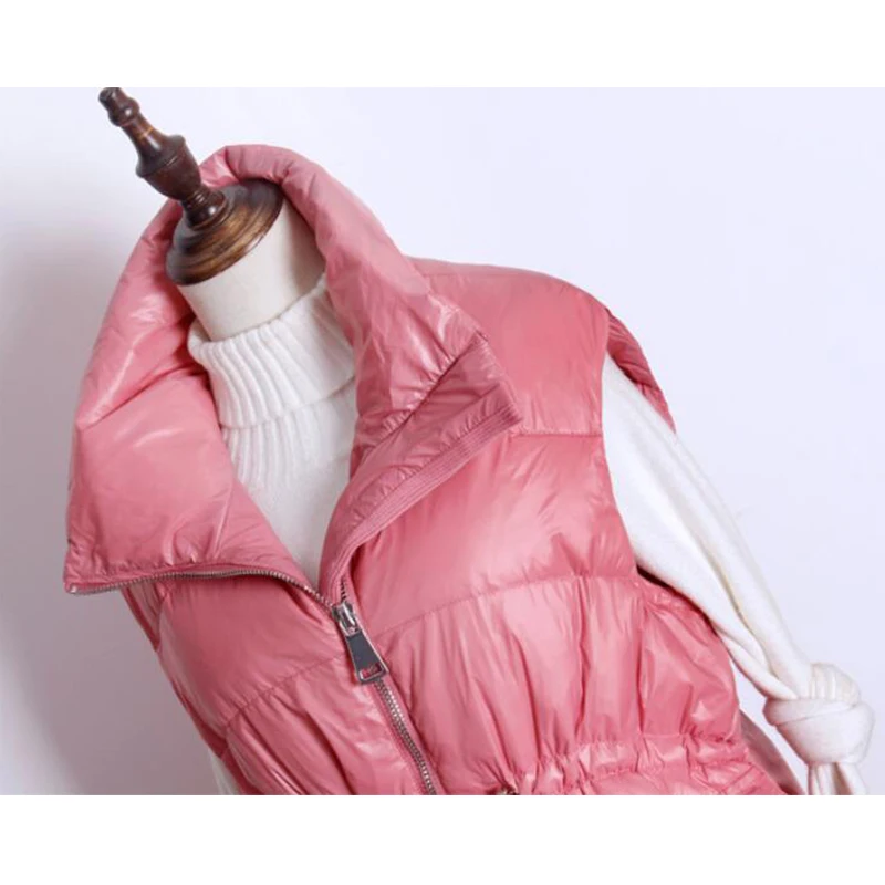 SEDUTMO зимний женский жилет на утином пуху Длинные куртки Туника плотный весенние