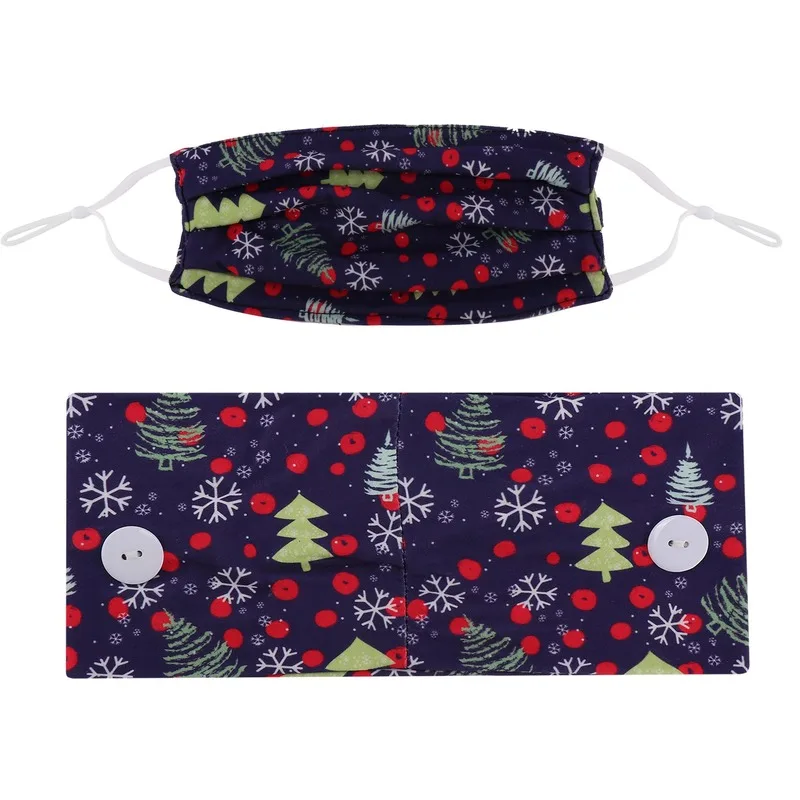 Хит продаж комплект маски на пуговицах лента для волос Рождественский