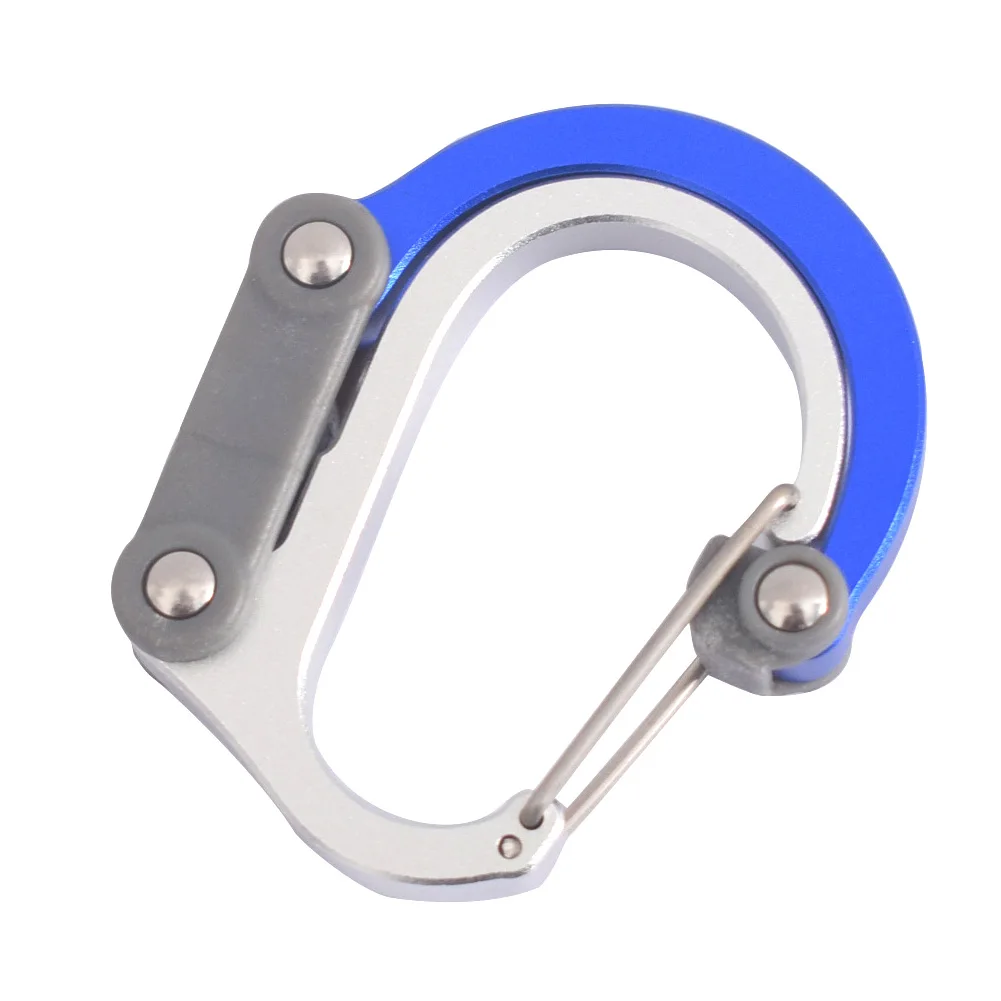

Outdoor Carabiner Clip Swivel Hook Aluminum Alloy D-type Buckle Portable Key Chain LDF668