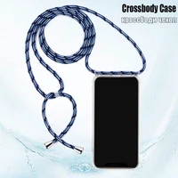 transparent for huawei p40 p20 lite p30 pro mate 20 30 40 crossbody strap phone case with lanyard necklace shoulder strap case