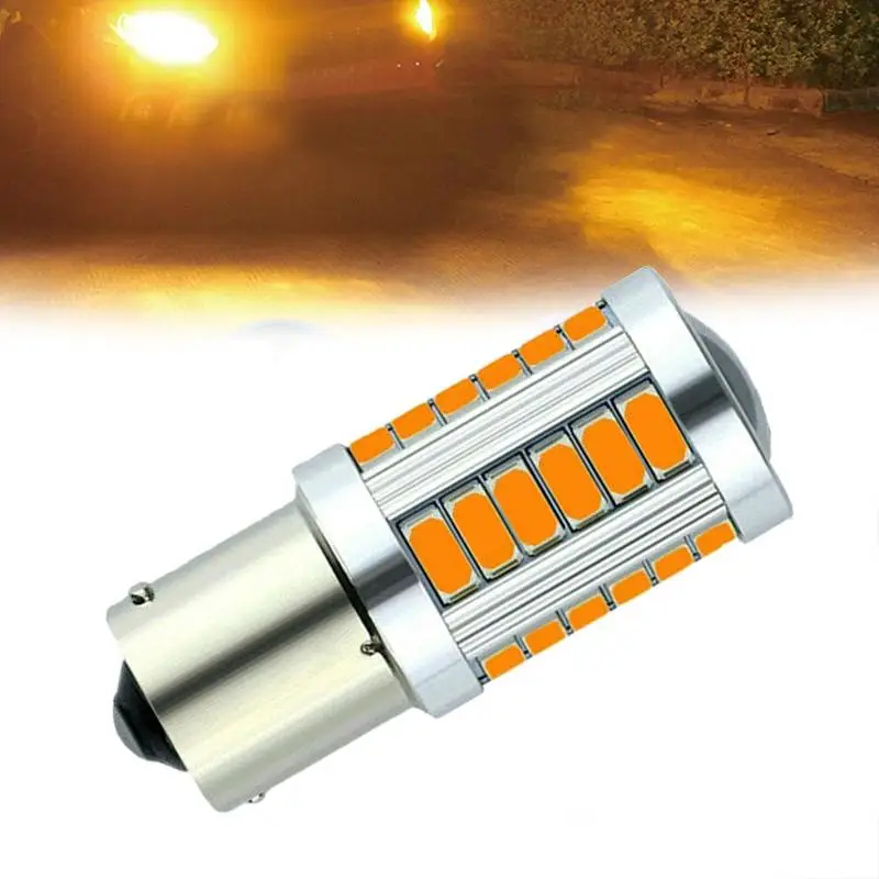 2 шт. 1156PY 7507 PY21W BAU15S 33 SMD 5630 5730 светодиодный направления поворота Задний