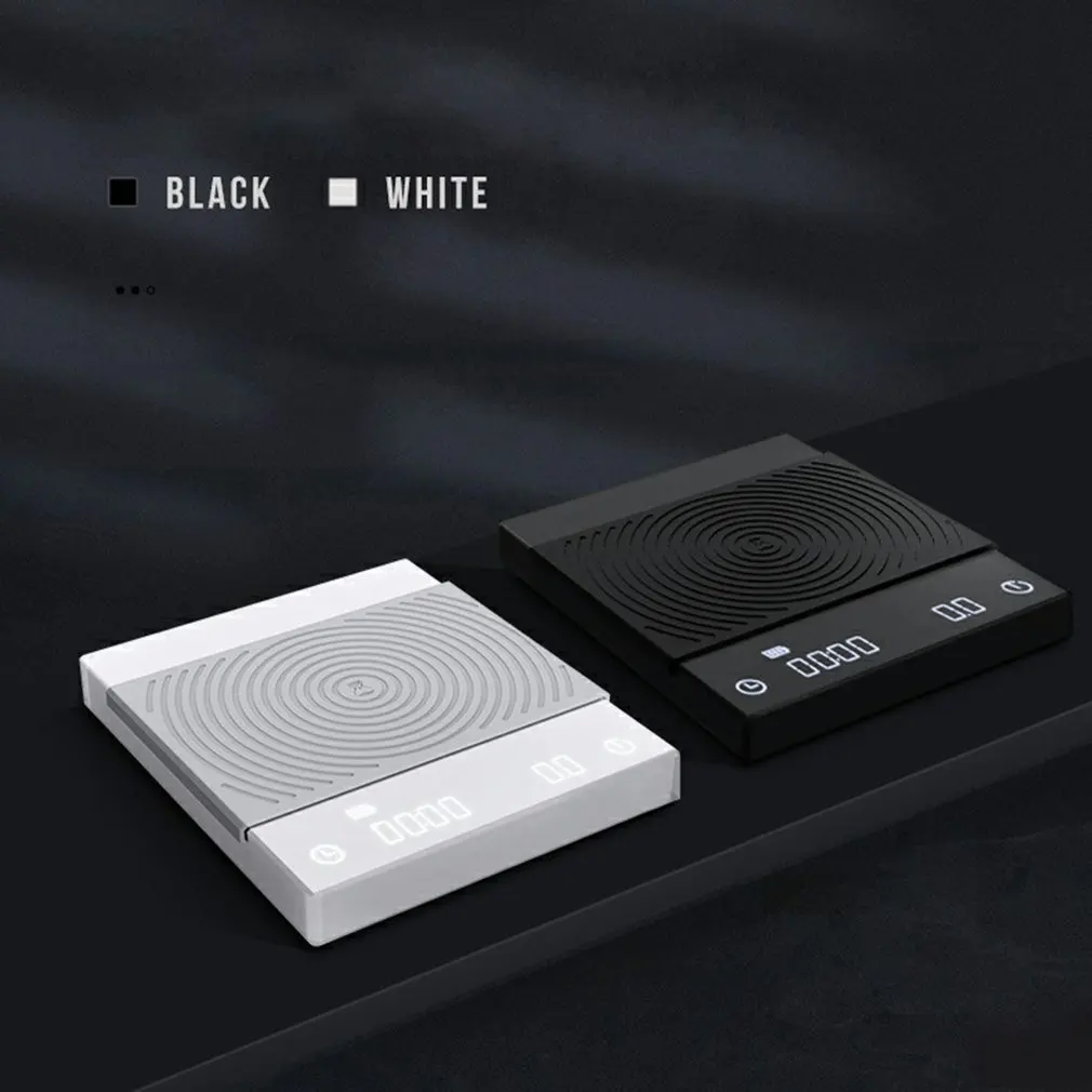 

Coffee Electronic Scale Home Coffee Bean Weighing Meter Kitchen Anti-scratch Scale Black Mirror With Waterproof Plate