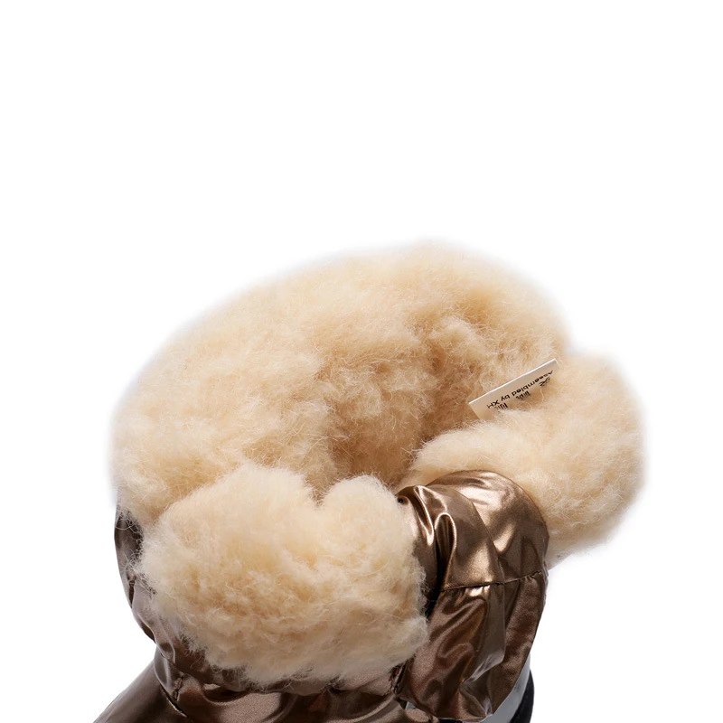 

-30 Degree 30% Real Wool Winter Warm Girls Shoes Waterproof Children's Snow Boots Boys Fashion Mid-Calf Plush Boot Kids KS667