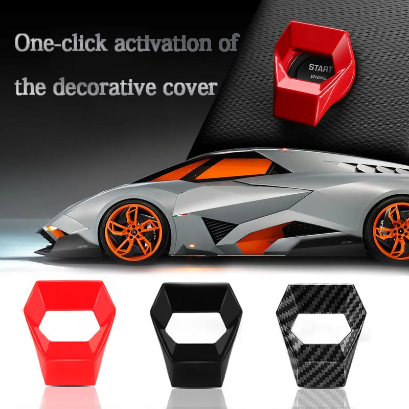 

One-touch start button decoration sticker ignition switch protective cover interior decoration ring metal sticker universal