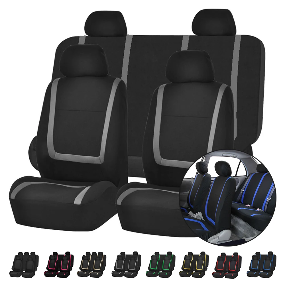 

2023 8 Color Universal Car Seat Cover Polyester Fabric Protect Seat Cushion Auto Interior For Lada For Kia For Renault For Ford