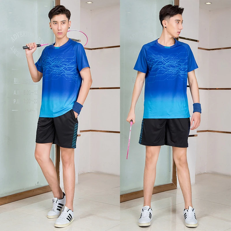 New 2021 Badminton t-shirts Men/Women ,golf shirt Tennis shirts ,table tennis t-shirt ,Quick dry sports shorts  t-shirts 9909