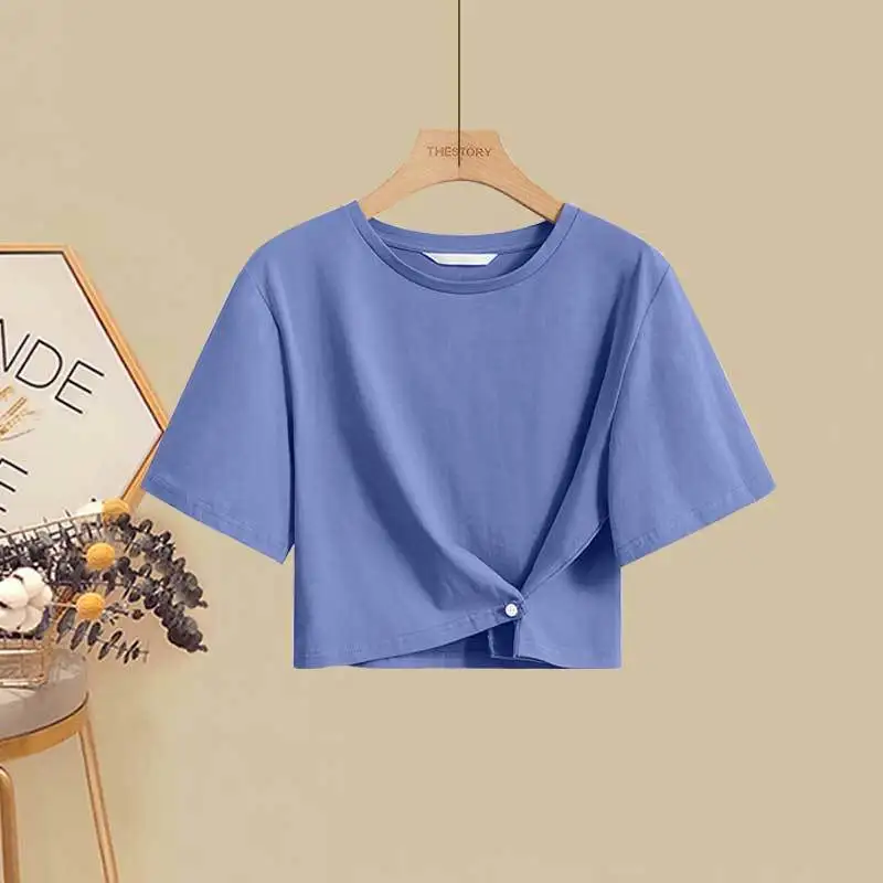 Женский костюм с футболкой и коротким рукавом Ковбойское тонкое платье разрезом