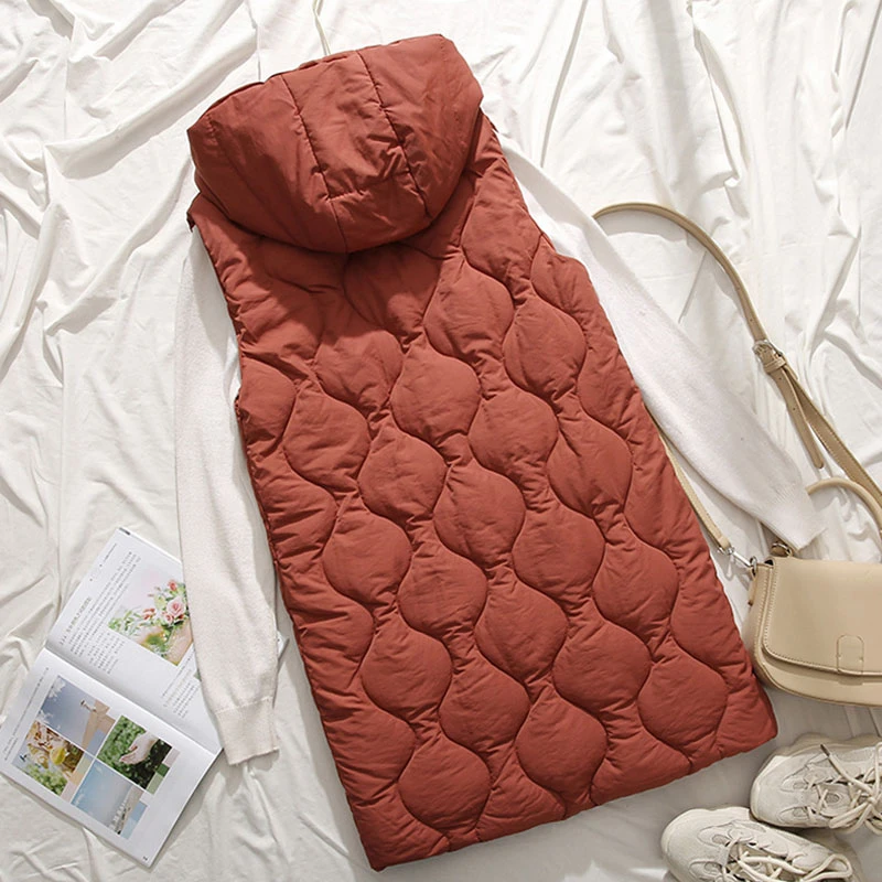 Осенне зимняя новая длинная юбка выше колена Женский облегающий пуховик без