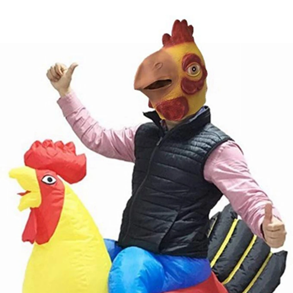 Molezu куриная маска Хэллоуин новинка костюм вечерние латексная голова животного