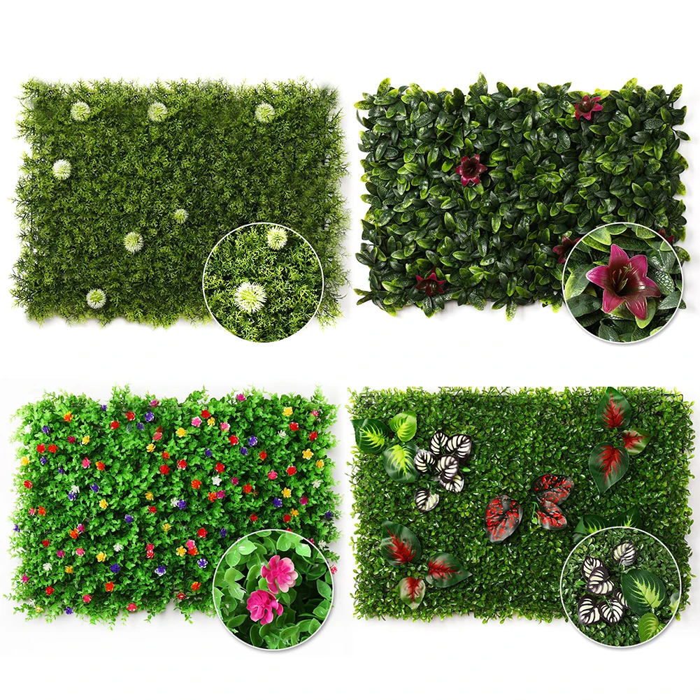 

Artificial Plant Lawn Diy Outdoor Garden Balcony Landscape Hedge Fence Board Privacy Screen Home Wall Wedding Decoration 40x60cm