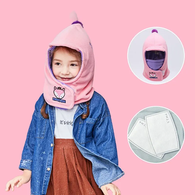 Детская теплая полумаска для лица на шею зимняя спортивная маска Ветрозащитная