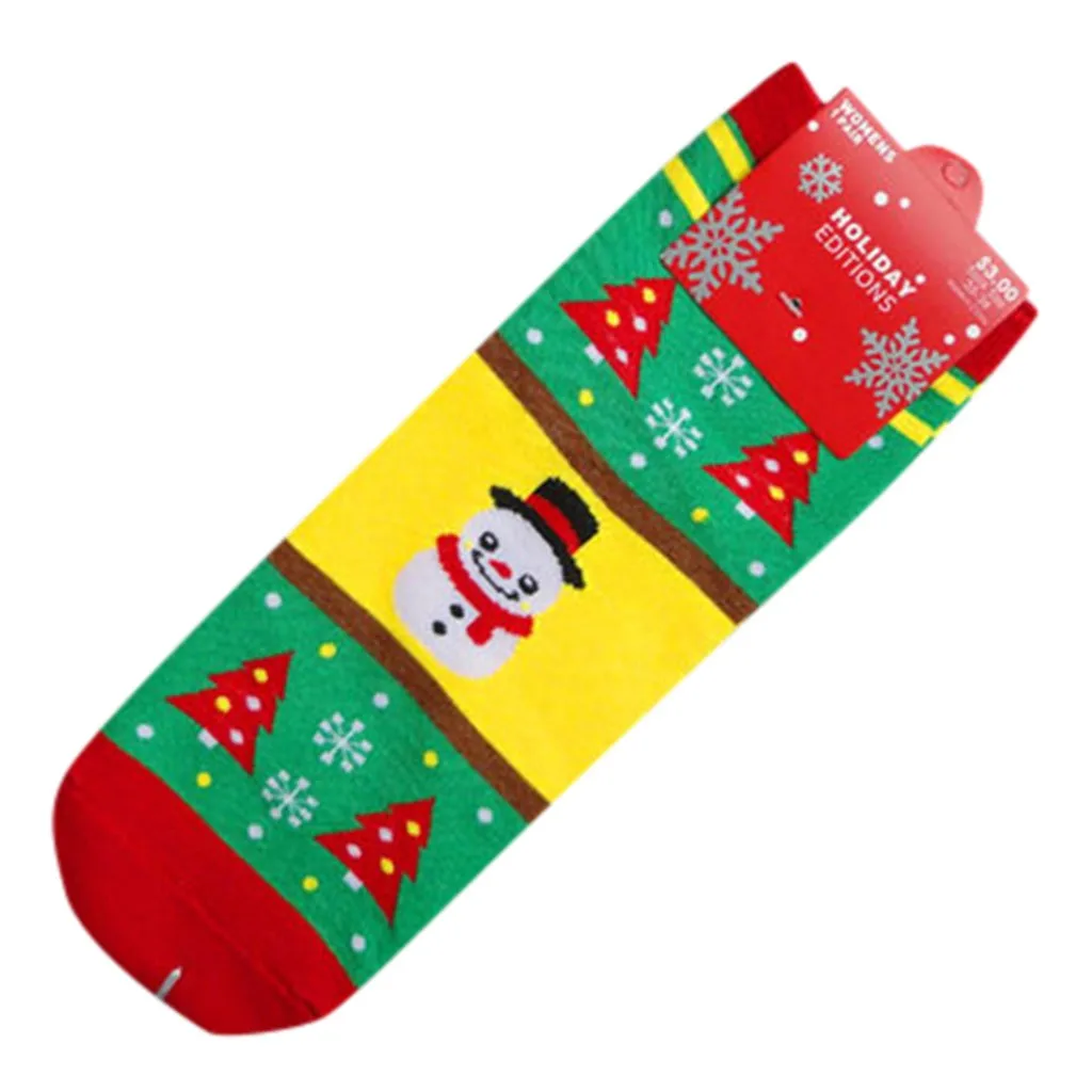 

2019 christmas socks Women Snowman Christmas Cotton Socks Girl Winter Home Socks Bed Socks Mid Socks skarpetki calcetines