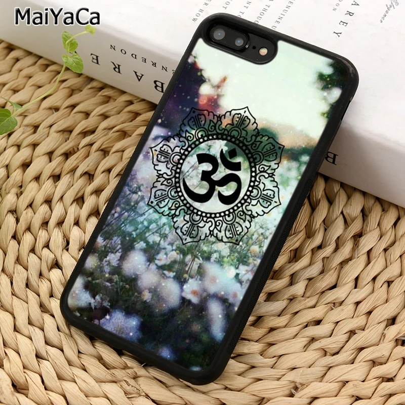 Чехол для телефона MaiYaCa с цветочным рисунком Ом Йога индуий Aum Om Яга iPhone 5 6S 7 8 plus 11 12
