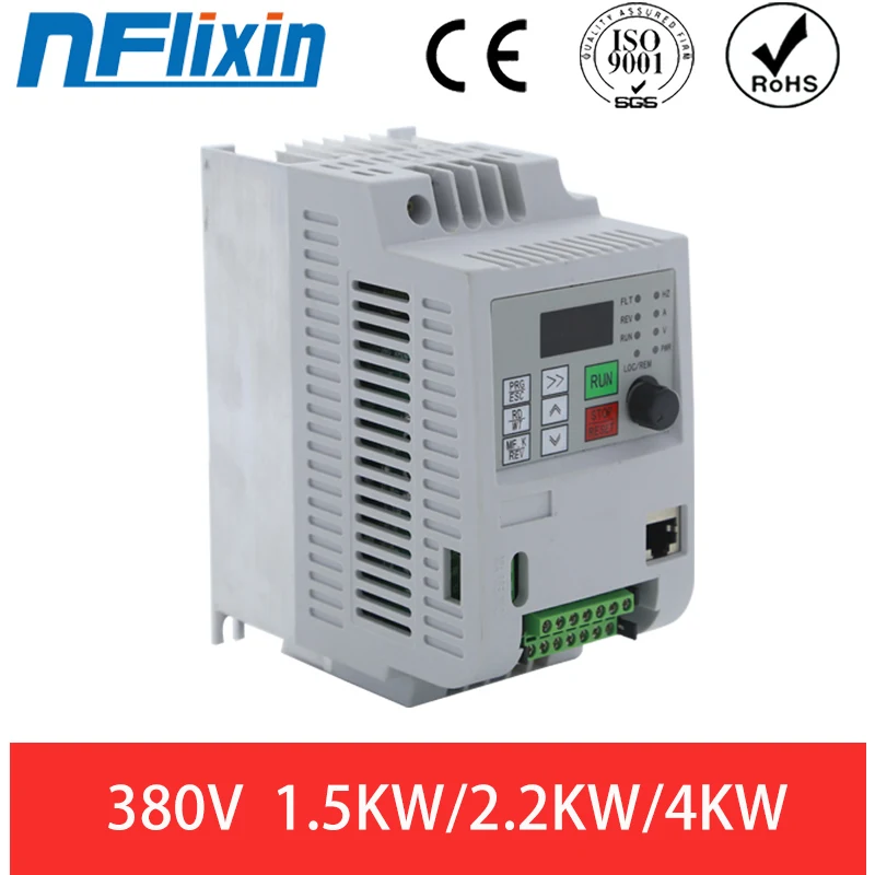 Лидер продаж! 0.75KW/1.5KW/2.2KW/4KW трехфазного входного сигнала 380V трехфазный выход