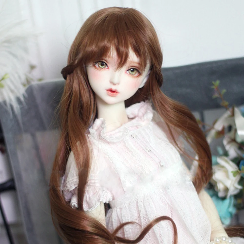 

BJD doll wigs 1/3 1/4 1/6 1/8 girl 60 cm female doll wig part instant staight brown black doll hair for bjd doll accessories