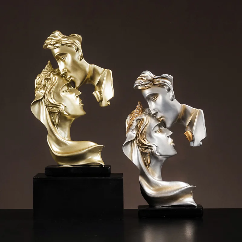 

Смола, поцелуи, искусственные статуи, рождественский подарок, украшение для комнаты, аксессуары, украшение для спальни