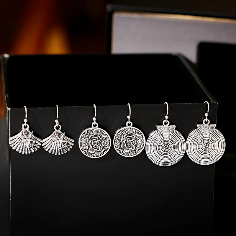 

Женские винтажные комплекты из круглых серег, Серьги серебряного цвета с морскими раковинами, ювелирные изделия, 2020