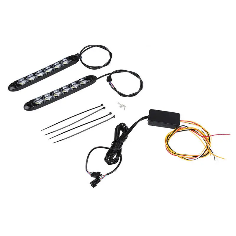 

Parts Daytime running lights Lighting Bulbs DRL 6-LED Strip Turn Signal