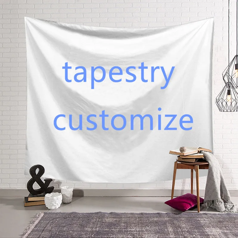 Tapiz personalizado de cualquier logotipo/tamaño/color, diseño creativo DIY, tapiz colgante de pared, dormitorio familiar, tapiz de estar