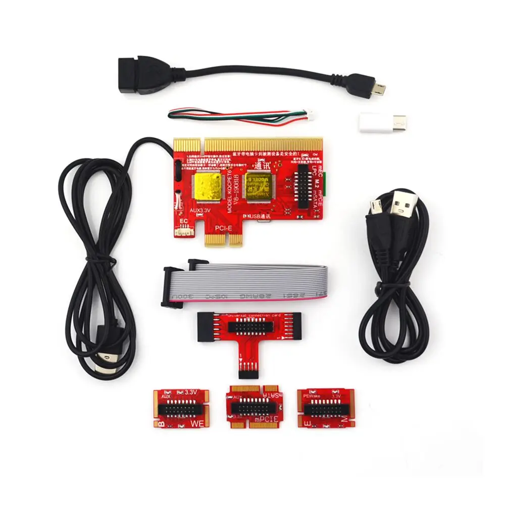 KQCPET6 V8 многофункциональный ноутбук и настольный ПК универсальная пост диагностическая карта испытаний отладочная поддержка PCI, PCI-E, LPC, Mini, mSATA - Цвет: KQCPET6 V8-B