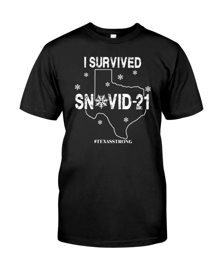 

2021 new arrived hot sale I Survived Snovid 21 unisex aduit slim fit shirt men t shirt womens tops&tee