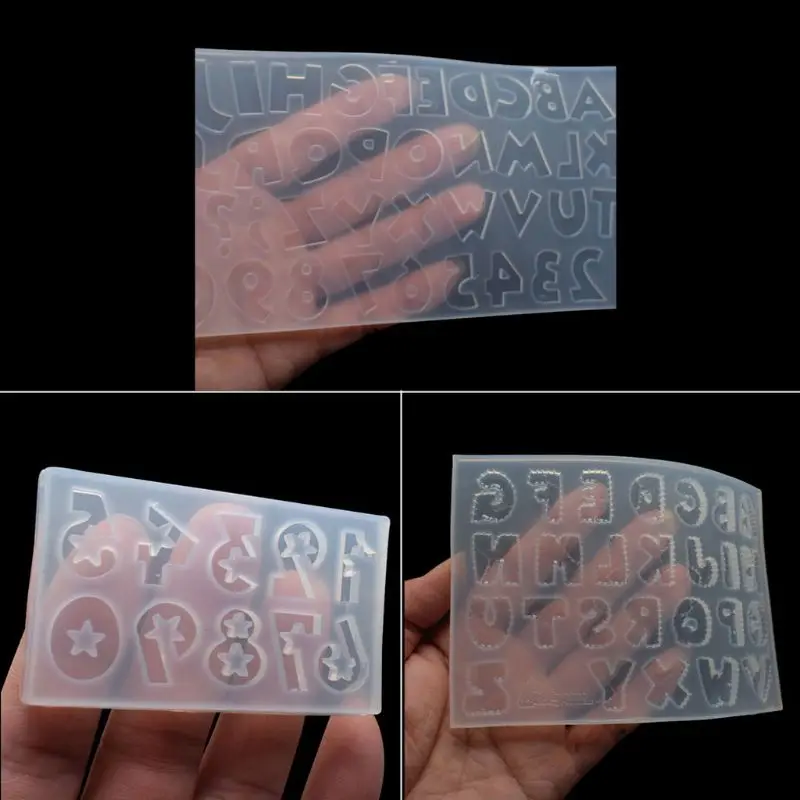 

Handmade Number Letters Resin Casting Mold Alphabet Letter Pendant UV Resin Silicone Mold Jewelry Making Tools Art Craft
